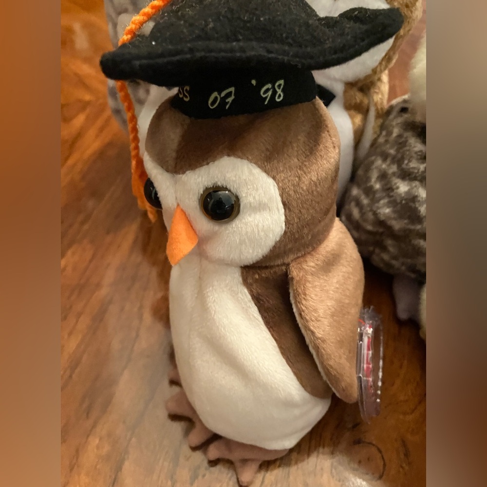 Lot of 6 graduation owls Ty Beanie Babies. Pet free and smoke free home. - Picture 7 of 8